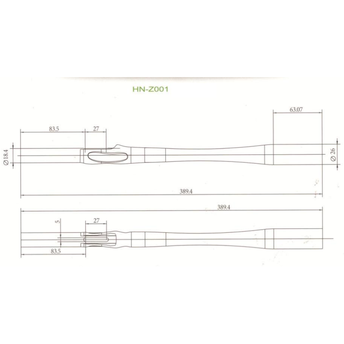 Спінінгова карбонова рукоятка - Z001