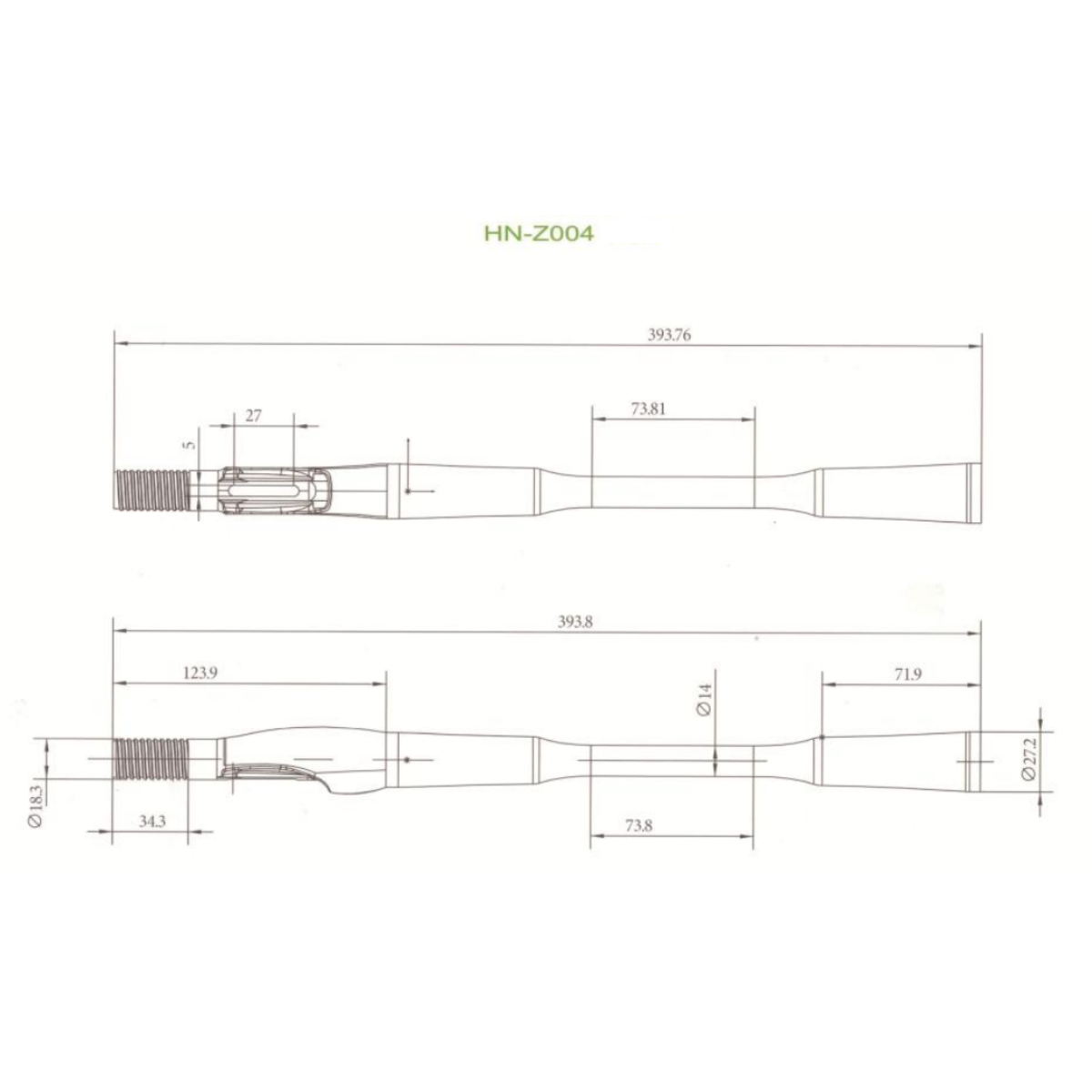 Спінінгова карбонова рукоятка - Z004