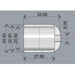 Грип з EVA на гайку KDPS16 - PUHRODS EF-KDPS16-X33