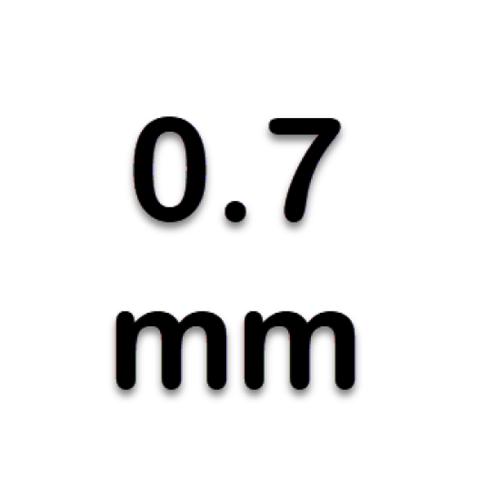 0.7 mm.