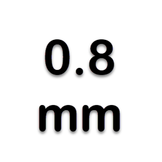 0.8 mm.