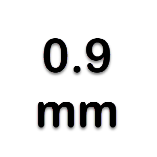 0.9 mm.