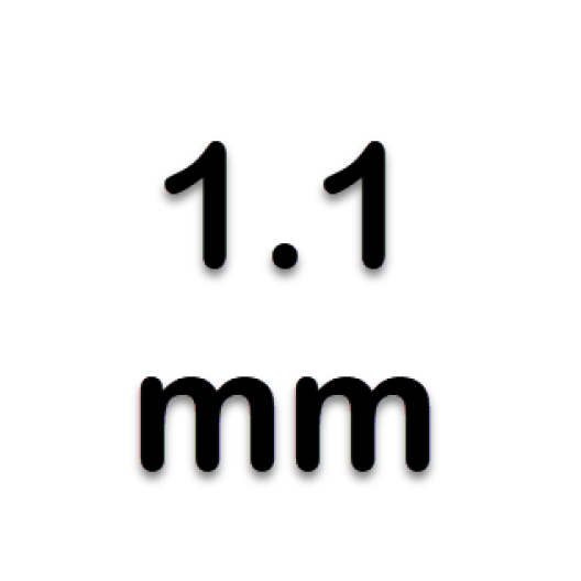 1.1 mm.