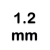 1.2 mm.