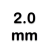 2 mm.
