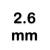 2.6 mm.
