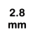 2.8 mm.