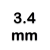 3.4 mm.
