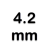 4.2 mm.