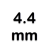 4.4 mm.