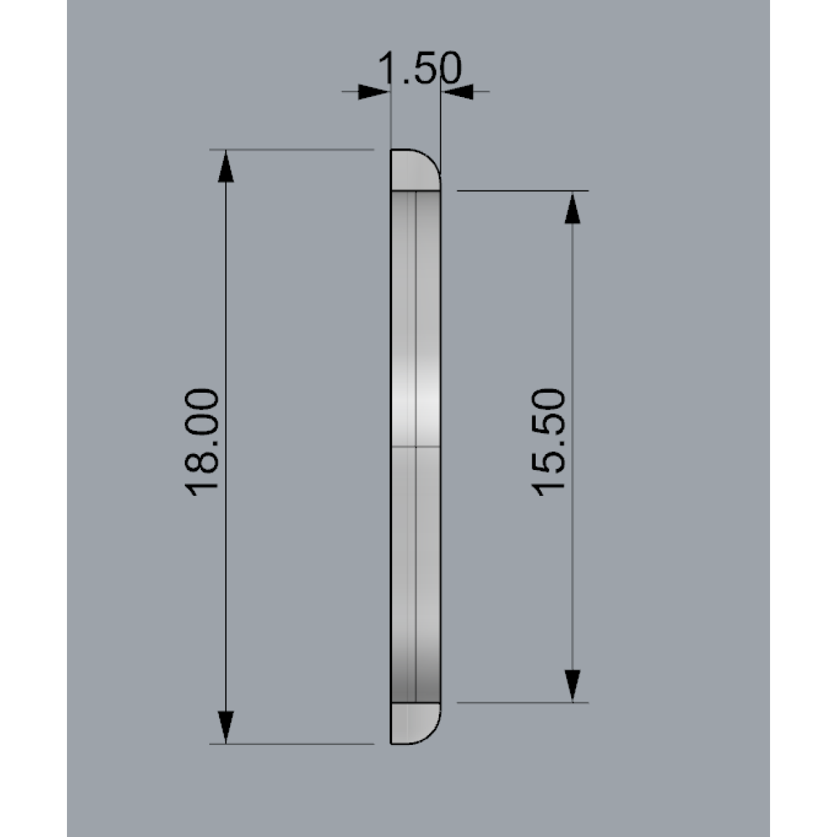 WC 15.5 х 18 мм - Декоративний виднгчек
