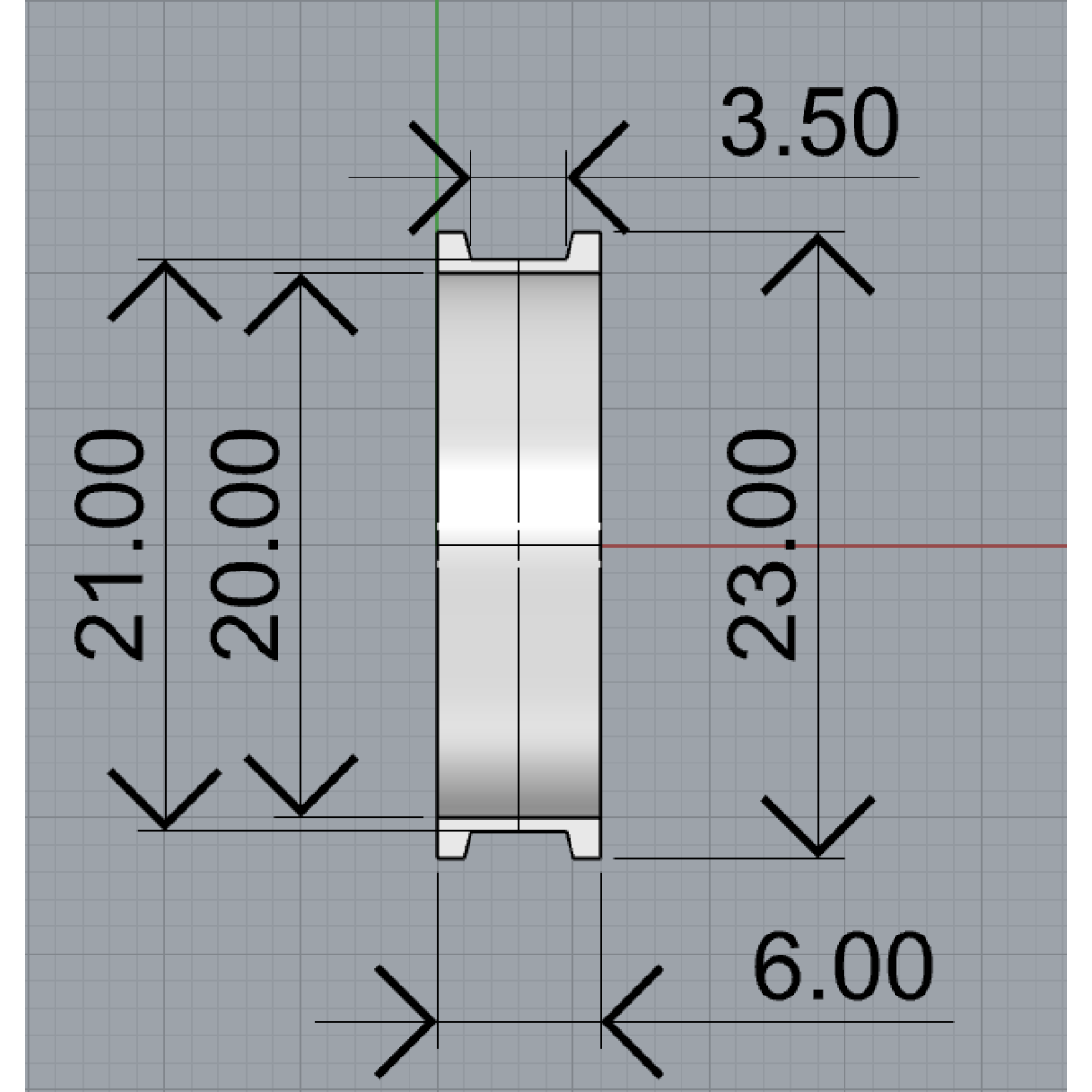 Декоративний трим DK-23 мм