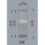 WC 15.0F х 16.8 мм - Декоративний виднгчек