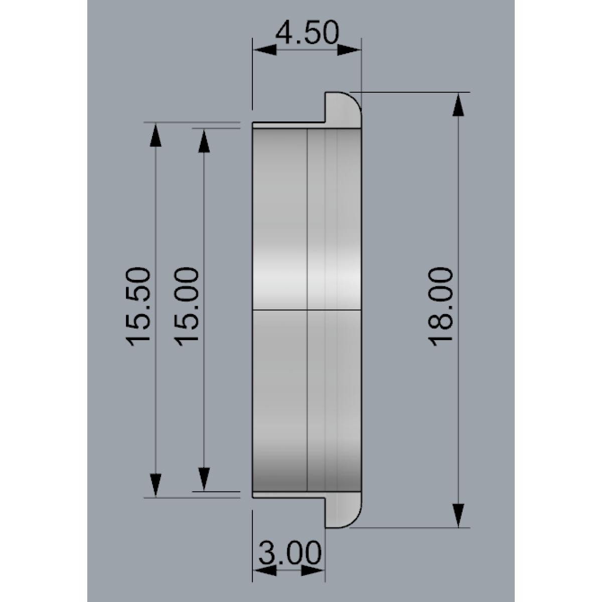 WC 15.0F х 18 мм - Декоративний виднгчек