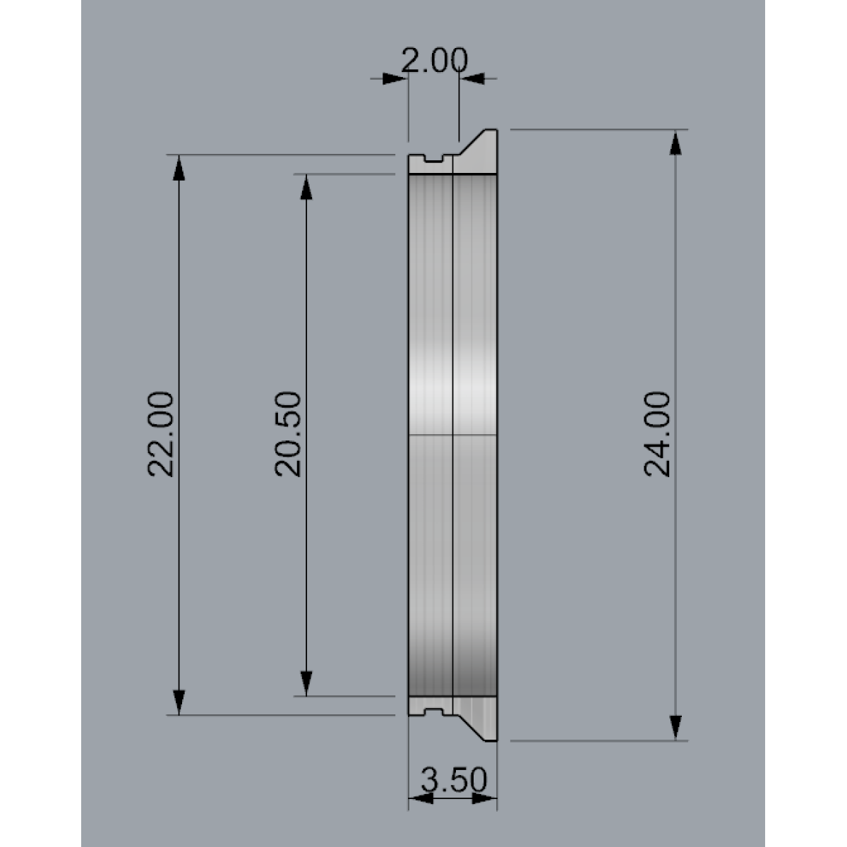 KDPS16 HR - 2 мм - Декоративний трим для гайки KDPS16