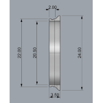KDPS16 HR - 2 мм - Декоративний трим для гайки KDPS16