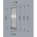 "Korona KSK-16" - Декоративний трим для оформлення гайки KSKSS16 та TVS-K16