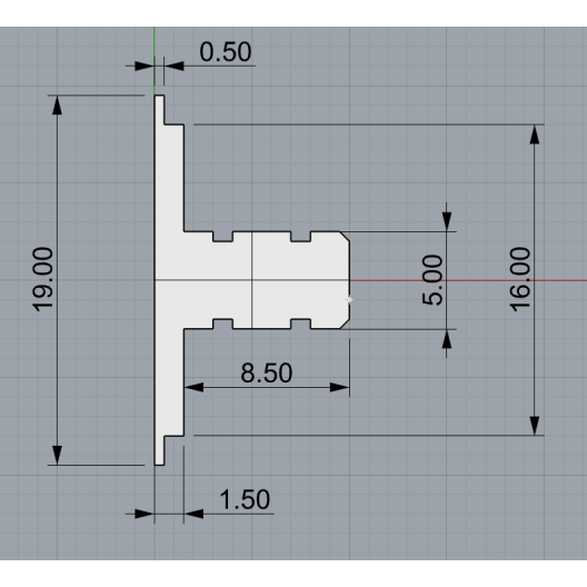 Баткап PUHBUT Universal 19 mm