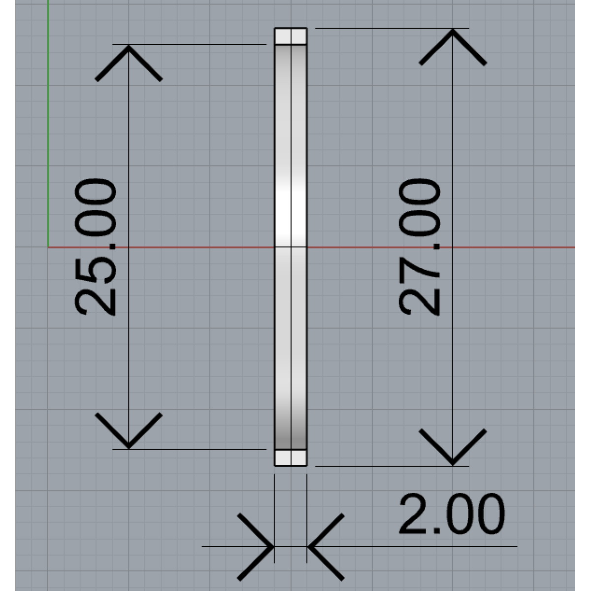 Декоративний трим 27 х 2 мм.