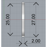 Декоративний трим 27 х 2 мм.