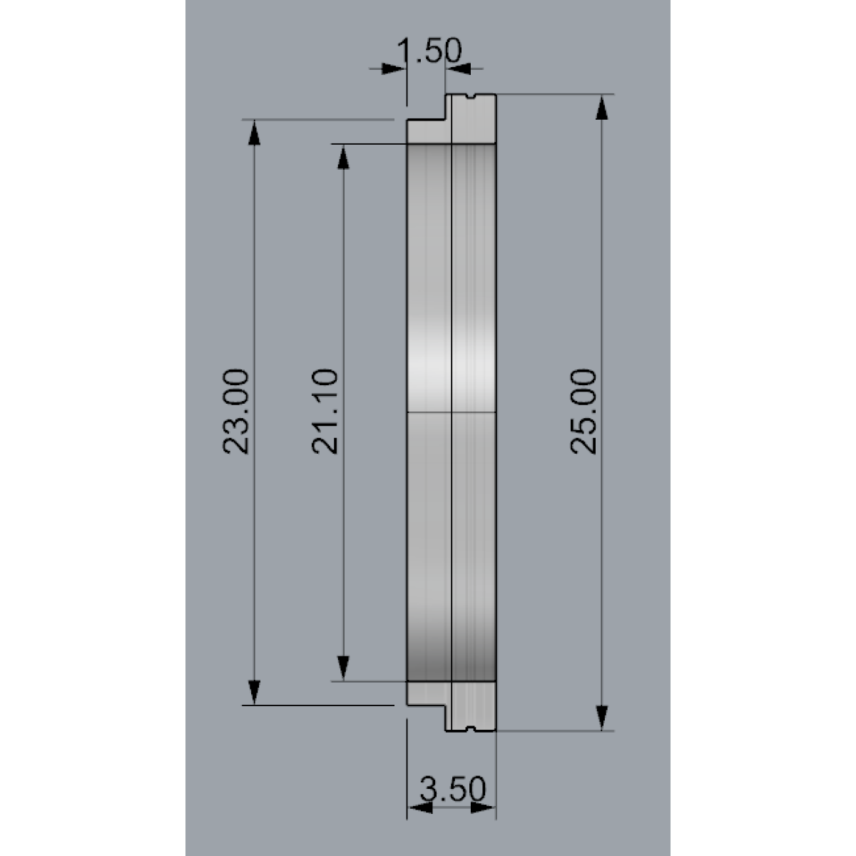 TR-SK2 25 mm  - Декоративний трим для гайки KSKS16/ASH