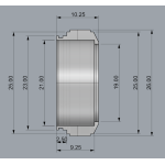 Trim SKS16-KN-8 - Декоративний трим для оформлення гайки KSKSS16 з карбоновою трубкою (З накаткою)