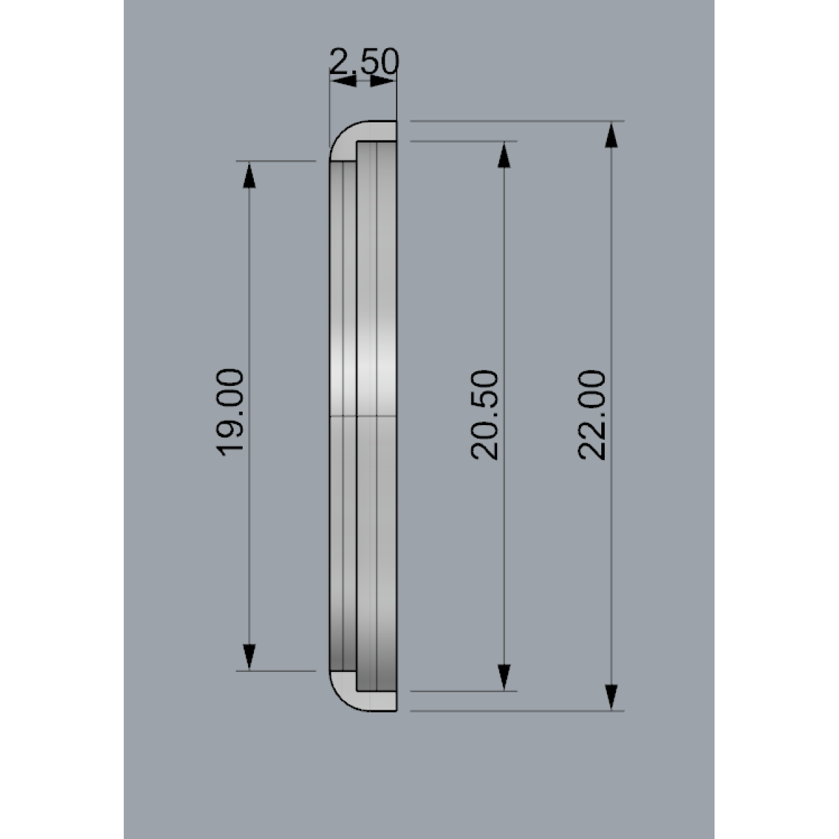 Декоративний трим "Кришка KDPS16" для оформлення гайки KDPS16