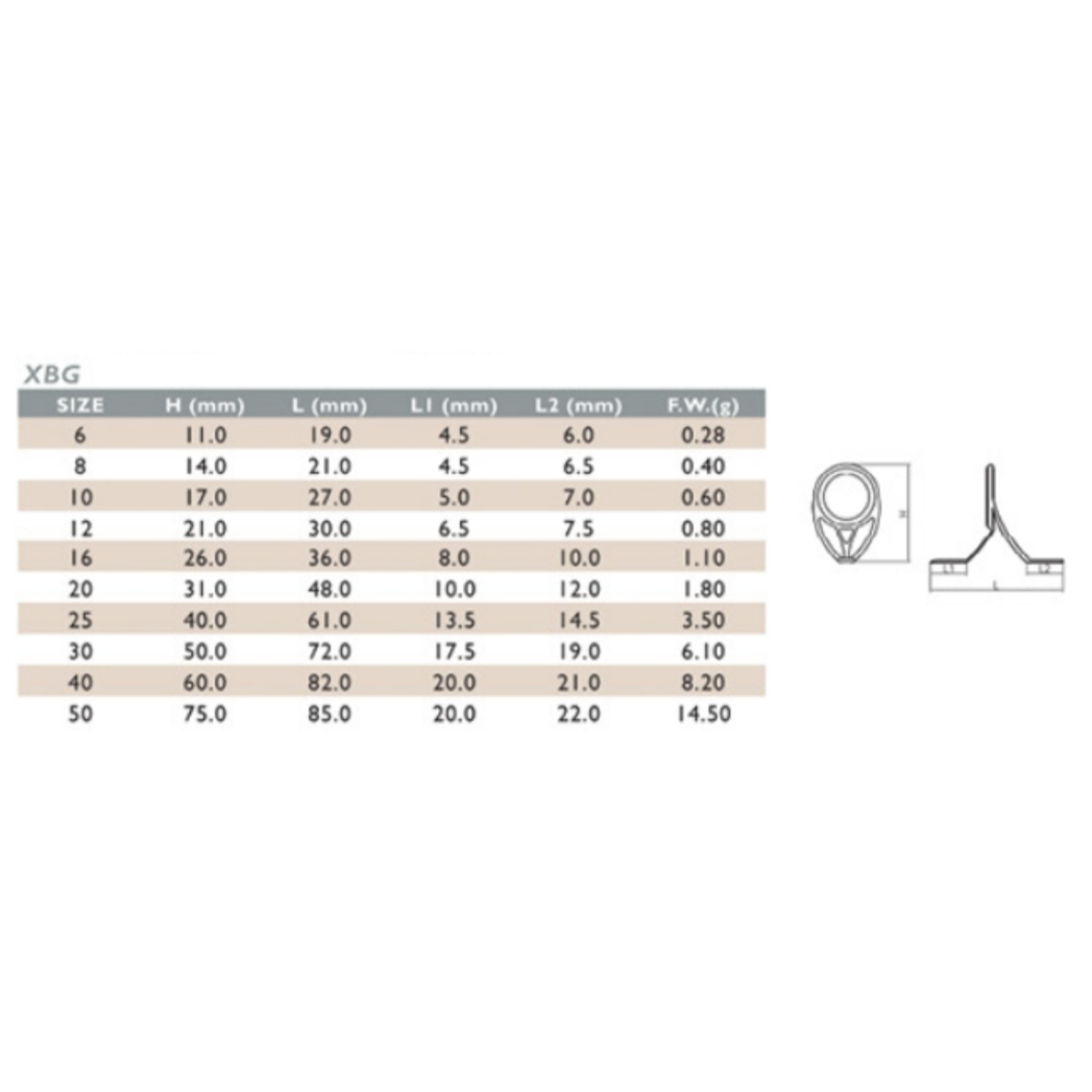 XBLSG 16 - Кастингові кільця Sea Guide