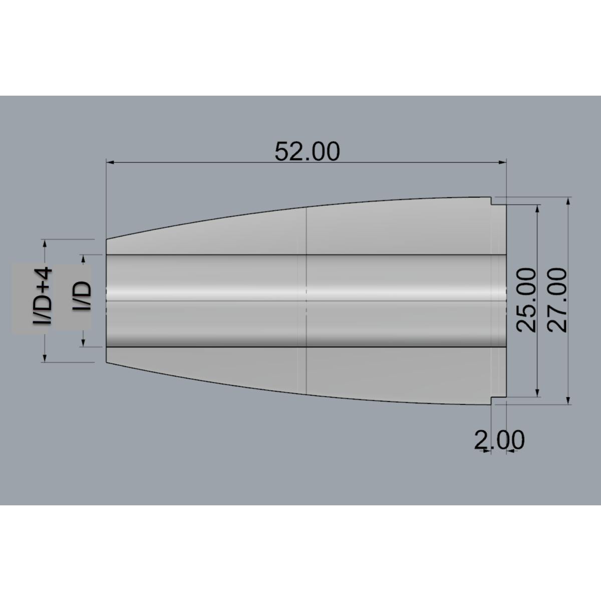 Butt Caps PUHRODS "конус" 50 мм.