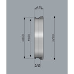 K16-CBTOP-NEW - Декоративний трим для оформлення гайки KDPS16 з карбоновою трубкою
