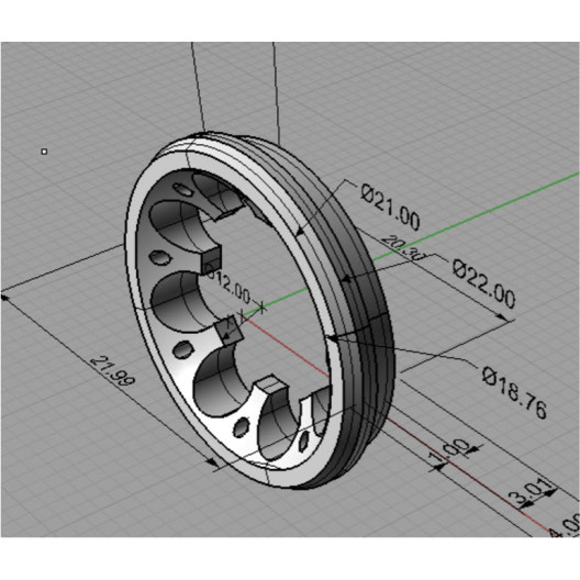 Декоративний три тип S-12FR 22 mm.