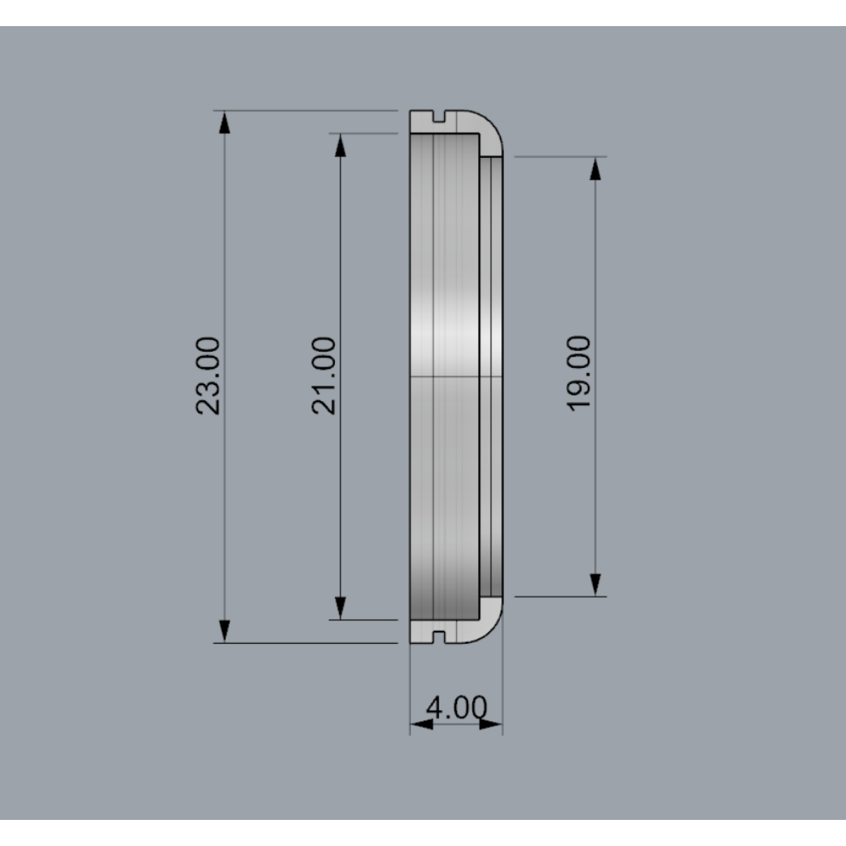 TVS16-CBTOP23 - Декоративний трим  для оформлення гайки TK-16 з карбоновою трубкою