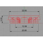 Декоративний три тип S-13FR 23 mm.