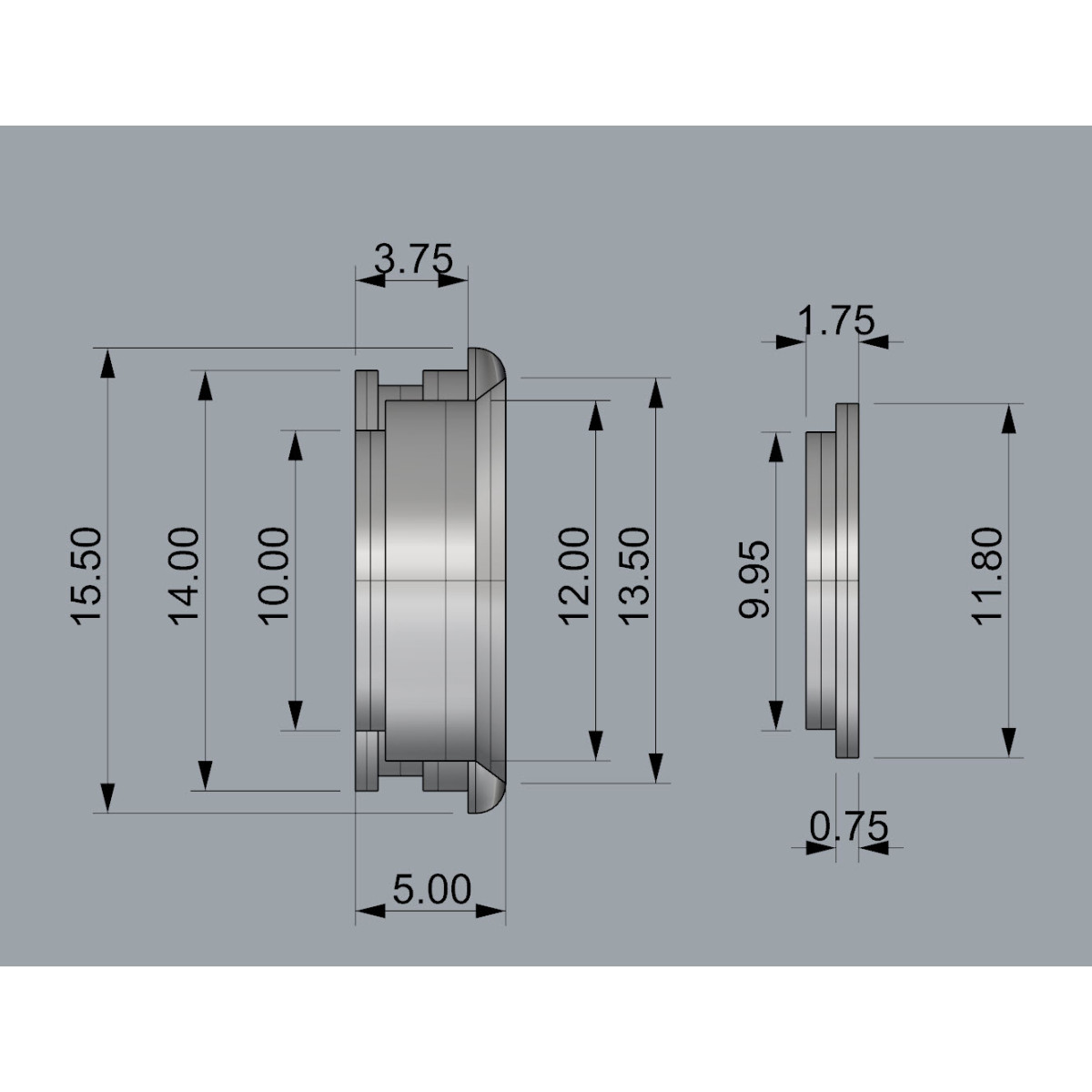 Баткап PUHBUT "Склянка 15.5 мм"