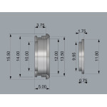 Баткап PUHBUT "Склянка 15.5 мм"