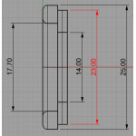 Гумове колечко для оформлення баткапу 25 мм.