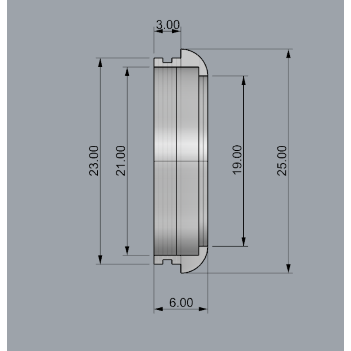 TK16-R - Декоративний трим для оформлення гайки KSKSS16 та TVS-K16
