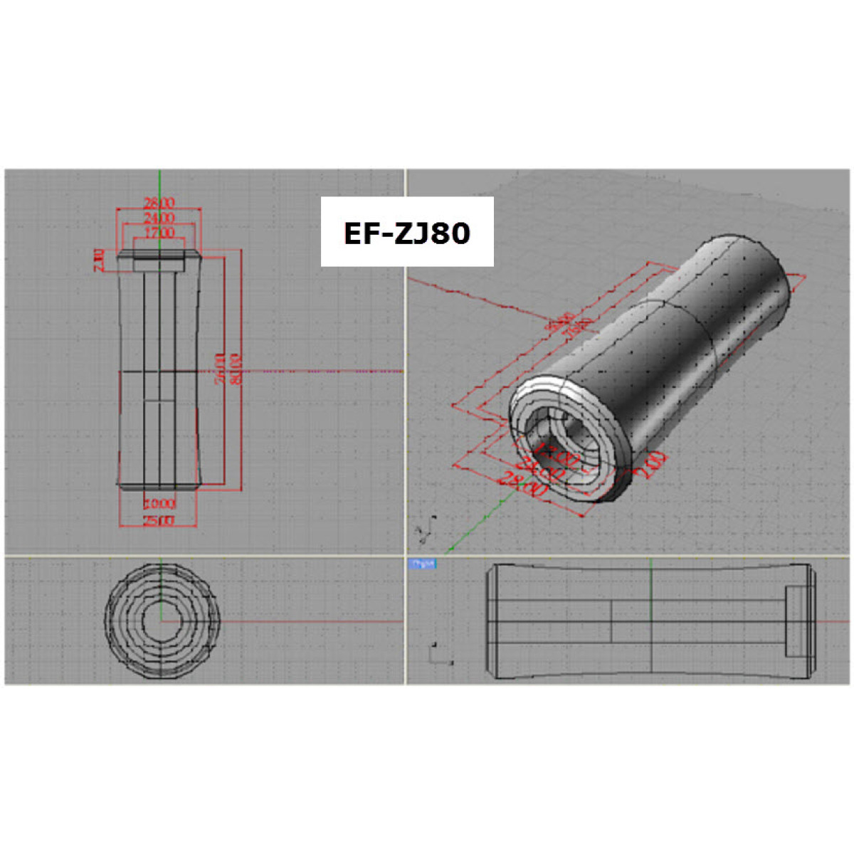 EF-ZJ80 mm - Кастинговий форгрип