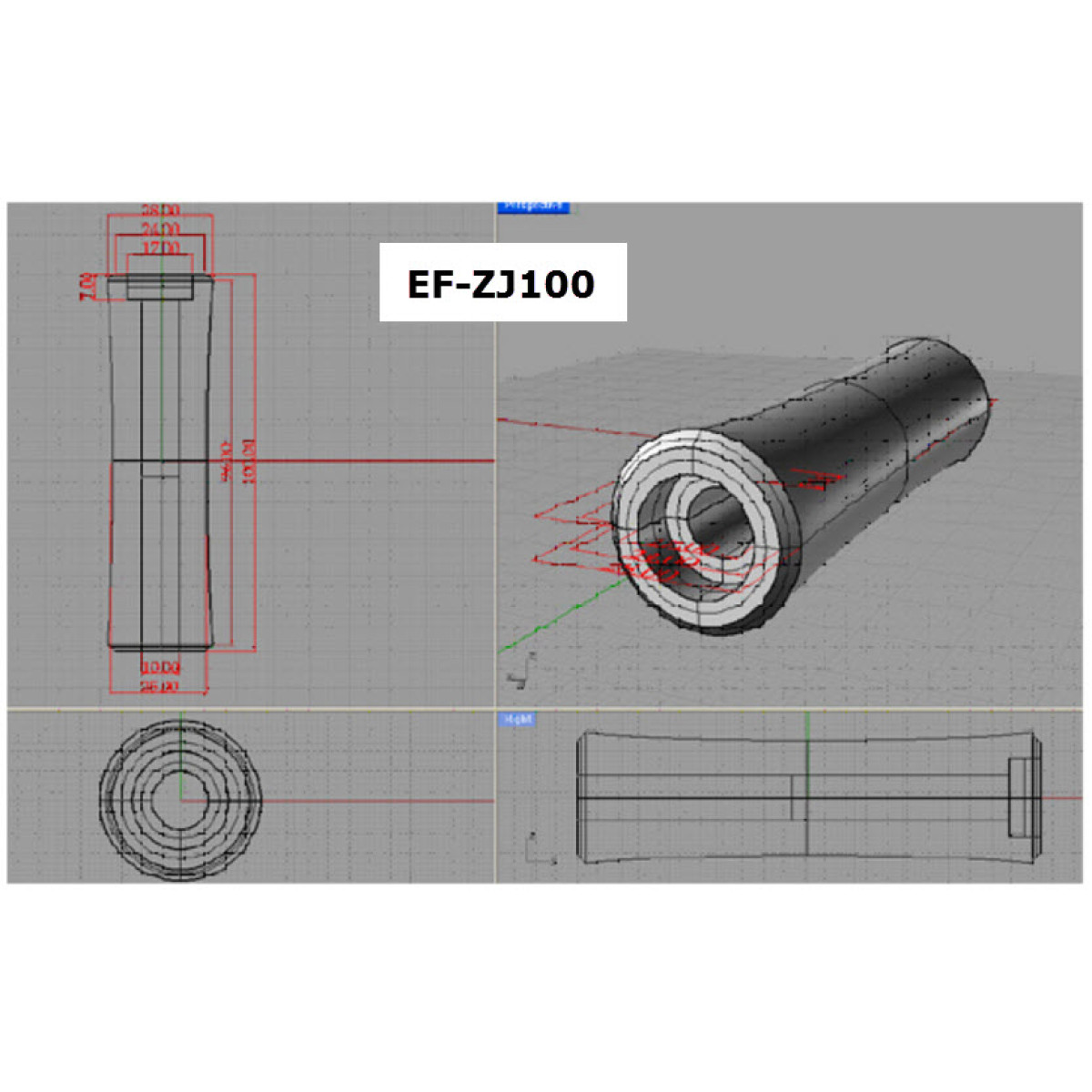 EF-ZJ100 mm - Кастинговий форегріп