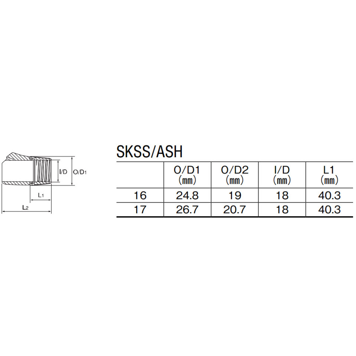 Гайка FUJI тип SKSS/ASH